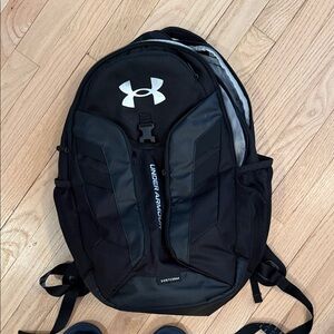 Under Armour Black and Gray Adjustable Backpack Unisex